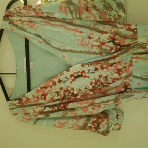 Jessica Simpson floral wrap belted dress